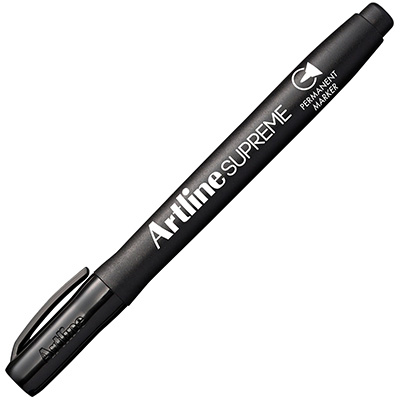 Image for ARTLINE SUPREME ANTIMICROBIAL PERMANENT MARKER BULLET 1.0MM BLACK from Mackay Business Machines (MBM) Office National