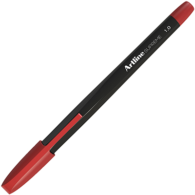 Image for ARTLINE SUPREME BALLPOINT PEN 1.0MM RED BOX 12 from Emerald Office Supplies Office National
