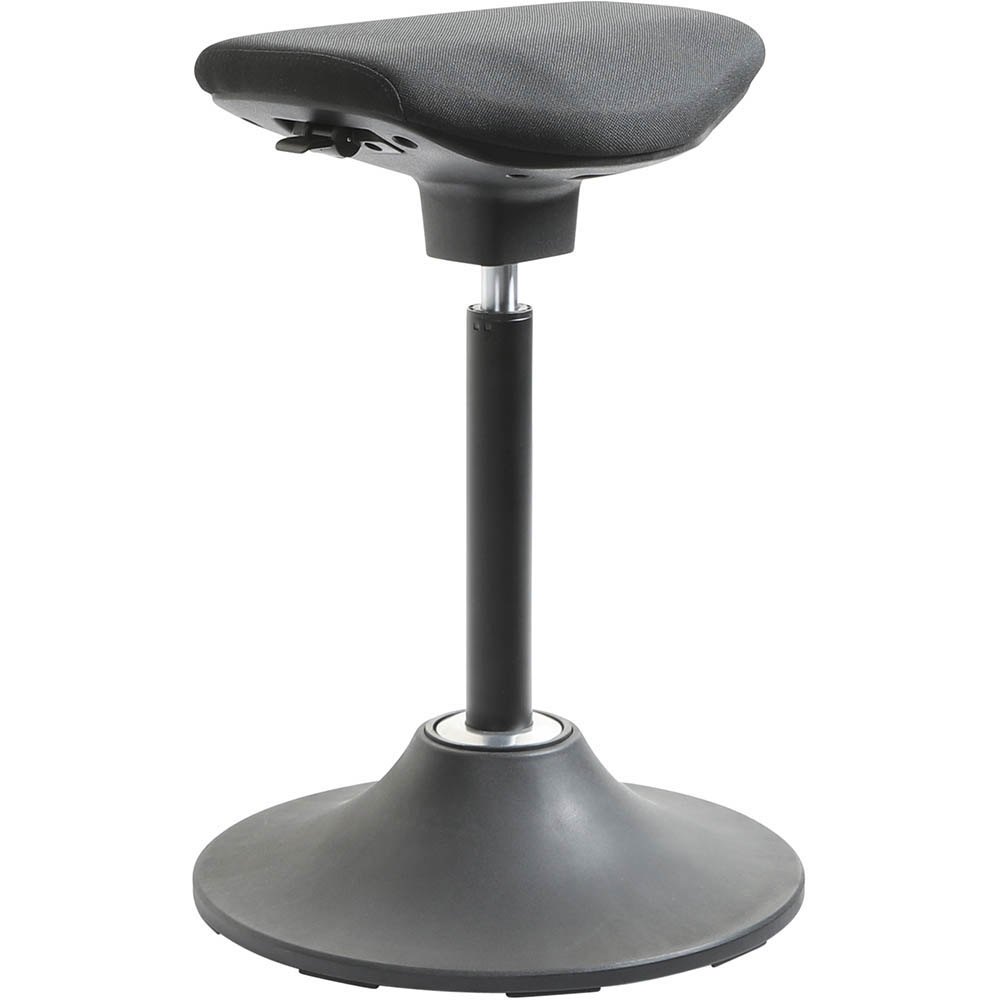 Image for PERGO VEE PERCHING STOOL 4D SEAT MOVEMENT DISC BASE BLACK from Complete Stationery Office National (Devonport & Burnie)