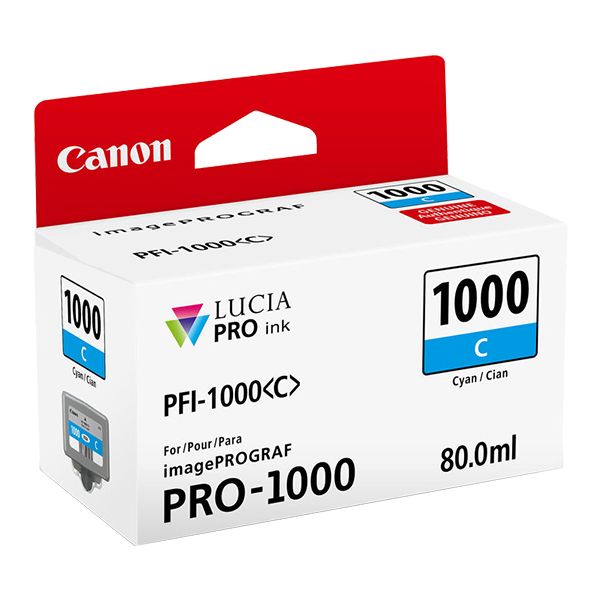 Image for CANON PFI1000C INK CARTRIDGE CYAN from Office National Sydney Stationery