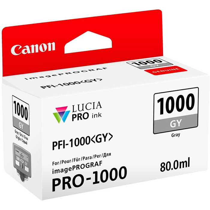 Image for CANON PFI1000GY INK CARTRIDGE GREY from Complete Stationery Office National (Devonport & Burnie)
