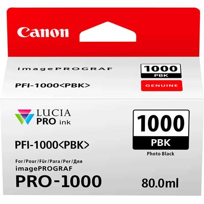 Image for CANON PFI1000PBK INK CARTRIDGE PHOTO BLACK from Surry Office National
