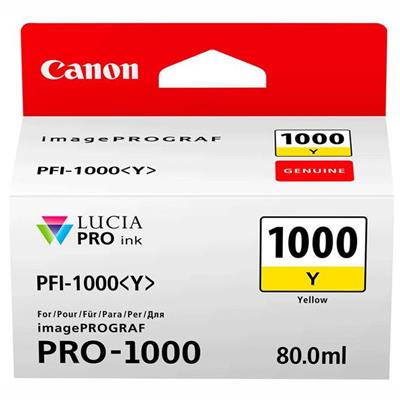 Image for CANON PFI1000Y INK CARTRIDGE YELLOW from Office National Sydney Stationery