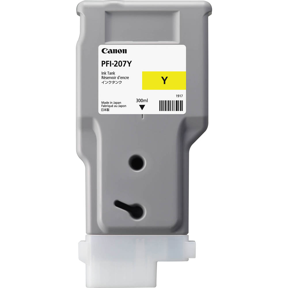 Image for CANON PFI207Y INK CARTRIDGE 300ML YELLOW from Office National Barossa