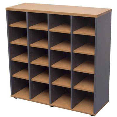 Image for RAPID WORKER PIGEON HOLE UNIT 1040 X 1040 X 380MM BEECH/IRONSTONE from Office National Barossa
