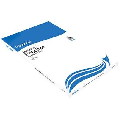 Image for INITIATIVE LAMINATING POUCH 80 MICRON A4 CLEAR PACK 100 from Angletons Office National