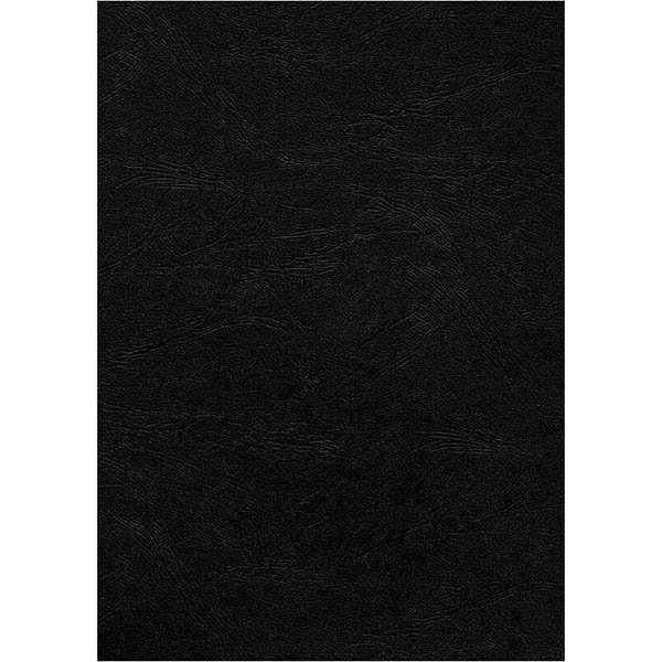 Image for INITIATIVE BINDING COVER LEATHERGRAIN 350GSM A4 BLACK PACK 100 from Emerald Office Supplies Office National