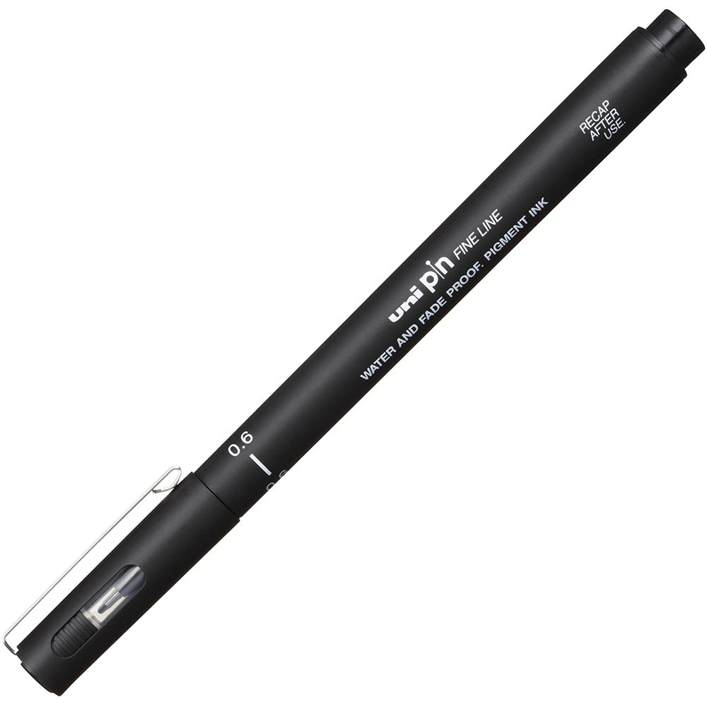Image for UNI-BALL 200 PIN FINELINER PEN 0.6MM BLACK from PaperChase Office National