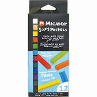 micador basics soft pastels chalk assorted pack 12