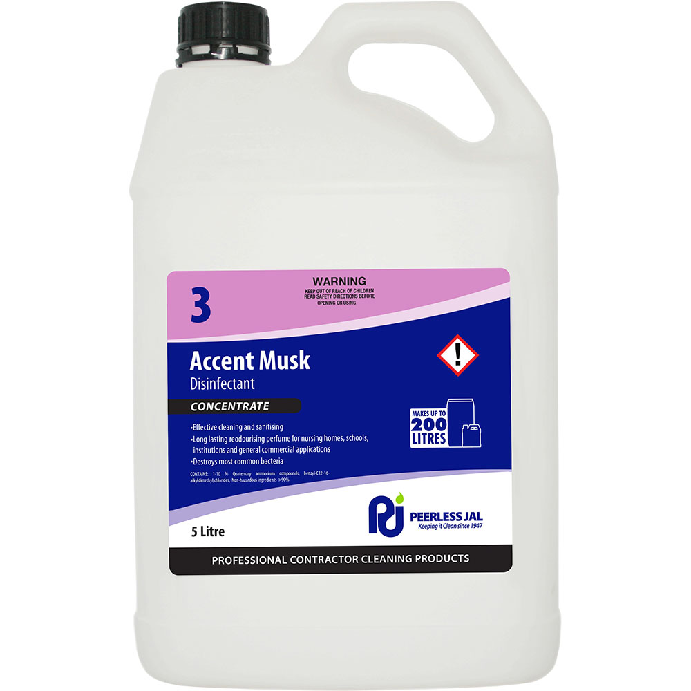Image for PEERLESS JAL ACCENT MUSK DISINFECTANT 5 LITRE from Stationery Store Online - Office National