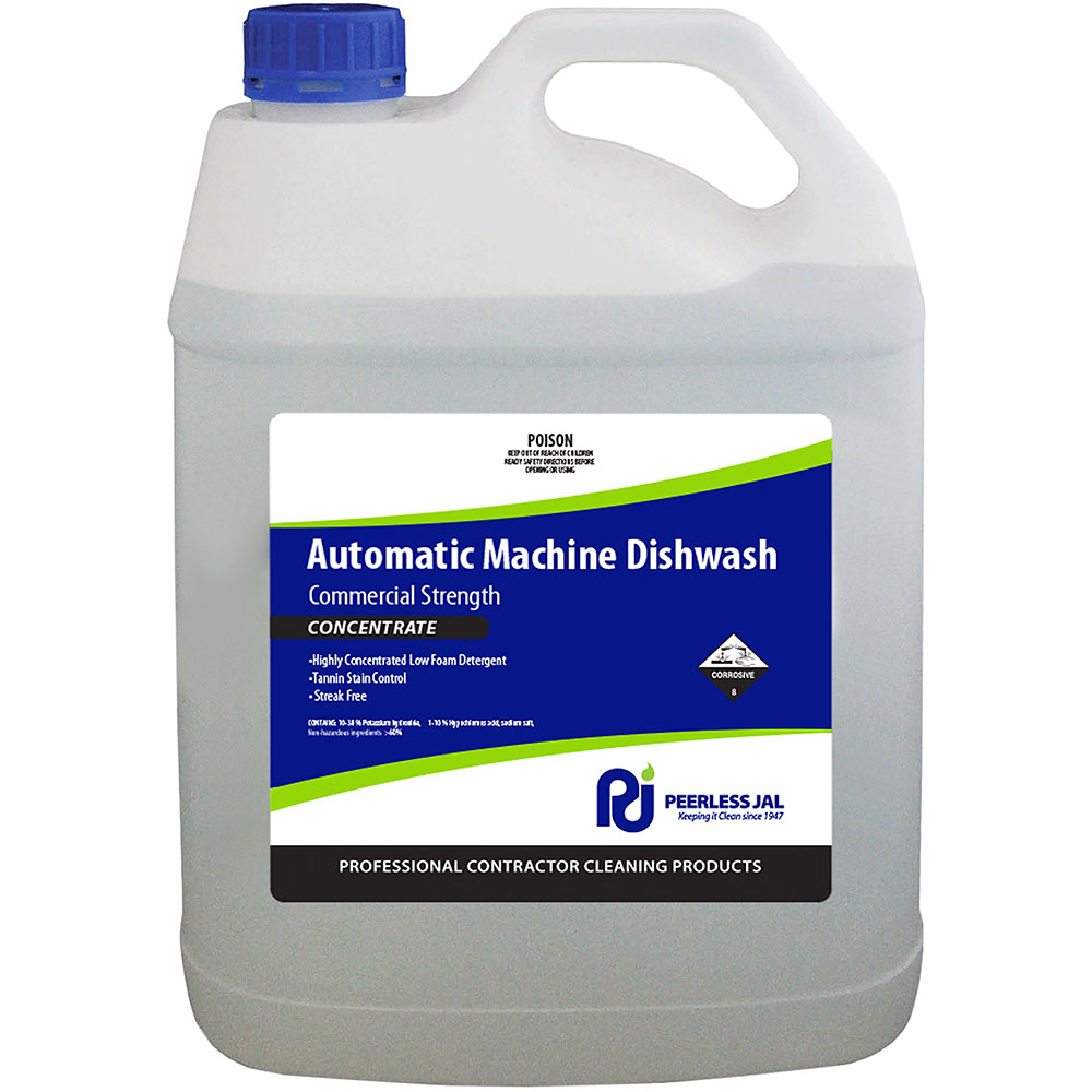 Image for PEERLESS JAL AUTO MACHINE DISHWASH LIQUID CONCENTRATE 5 LITRE from Surry Office National