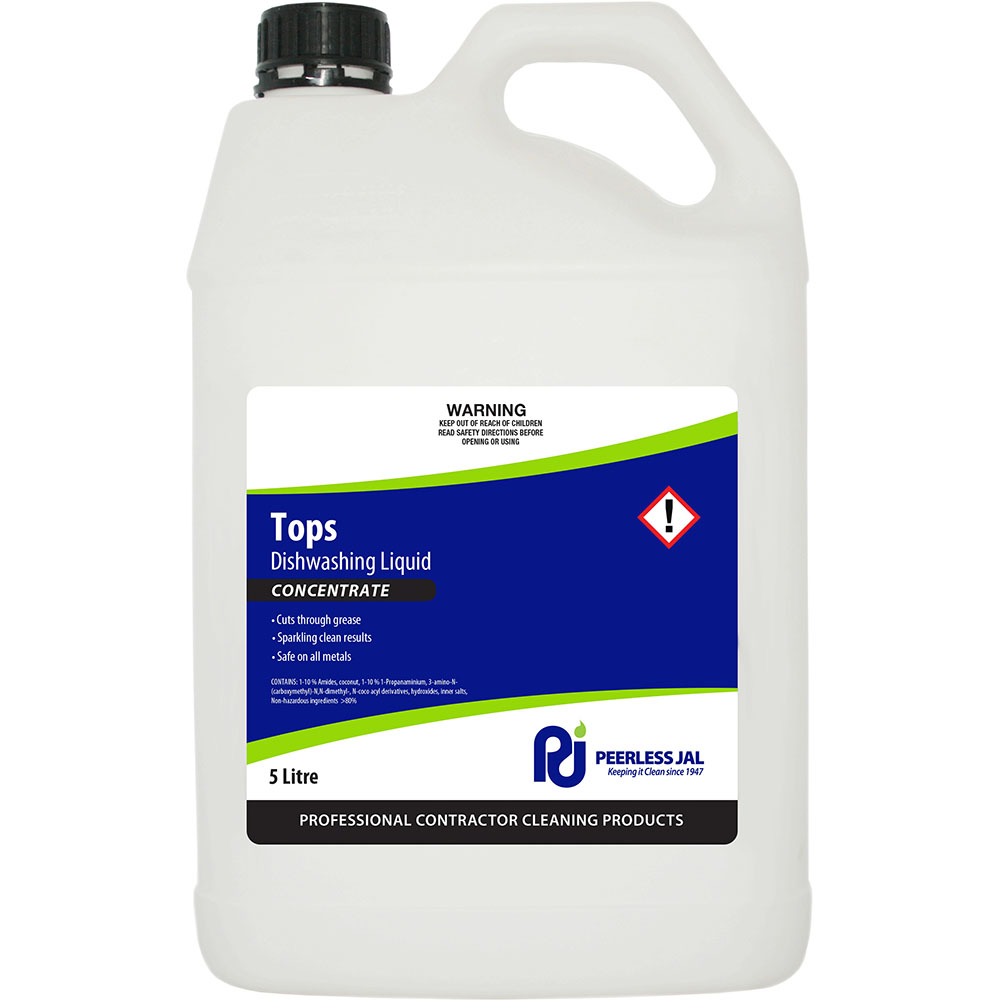 Image for PEERLESS JAL TOPS DISHWASHING LIQUID CONCENTRATE 5 LITRE from Pirie Office National