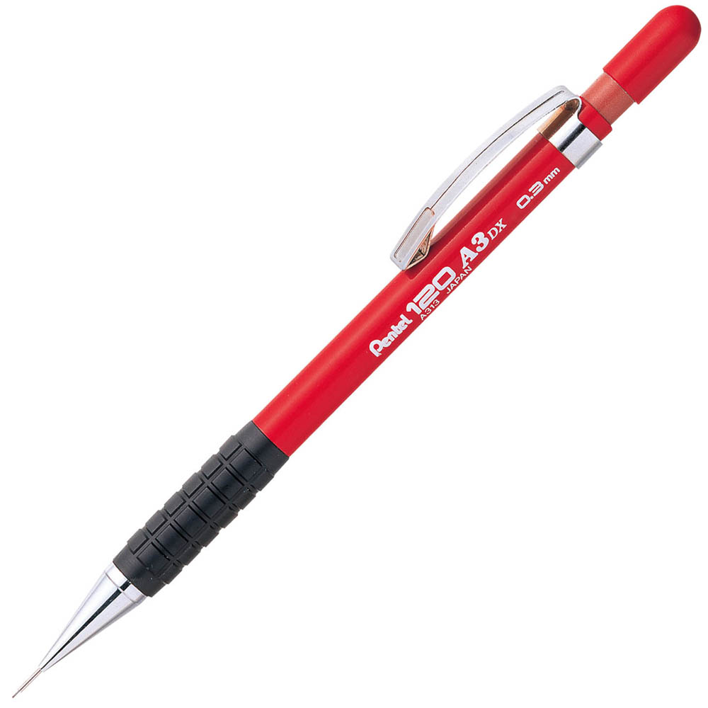 Image for PENTEL A313 120-A3DX MECHANICAL PENCIL 0.3MM RED BOX 12 from PaperChase Office National