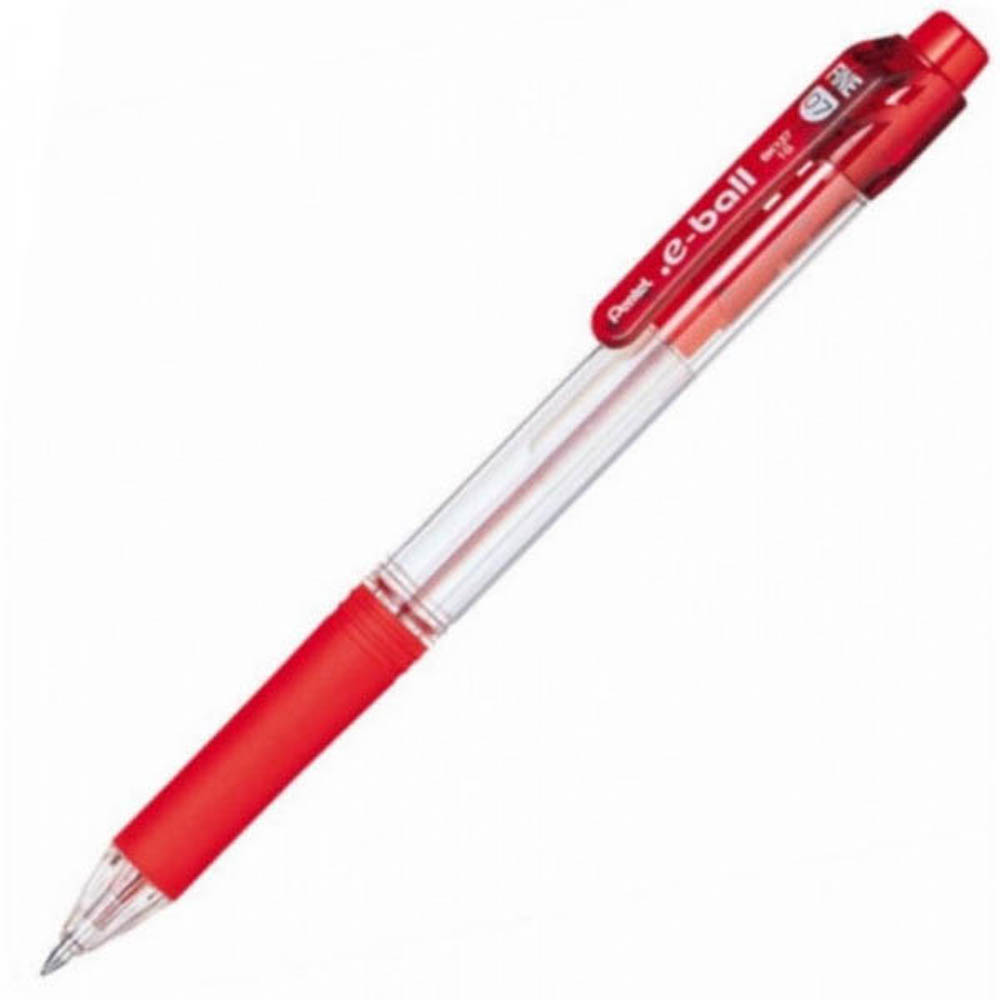 Image for PENTEL BK127 E-BALL RETRACTABLE BALLPOINT PEN 0.7MM RED BOX 12 from Emerald Office Supplies Office National