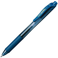 pentel bl107 energel x retractable gel ink pen 0.7mm navy box 12