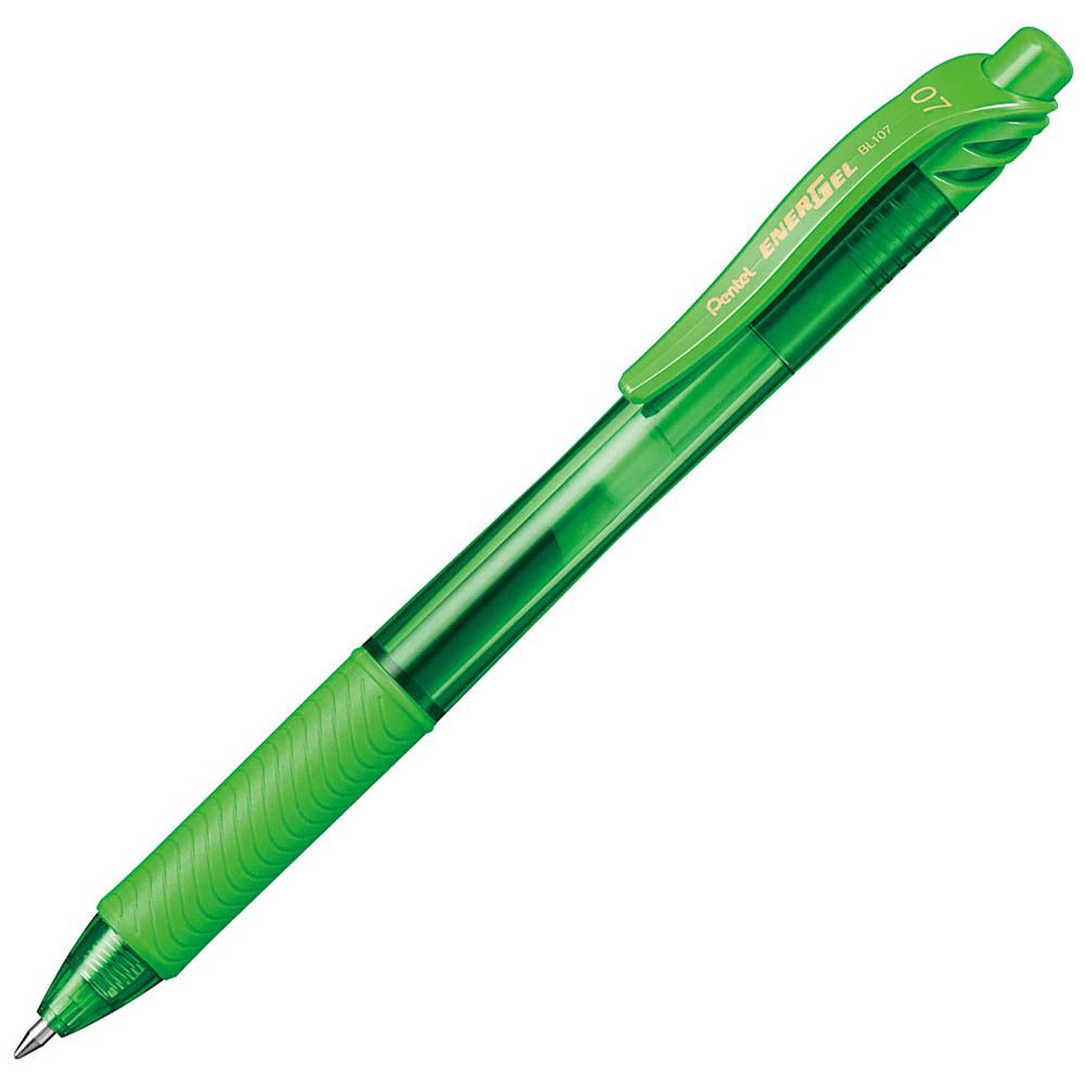 Image for PENTEL BL107 ENERGEL X RETRACTABLE GEL INK PEN 0.7MM LIME GREEN BOX 12 from Office National Limestone Coast