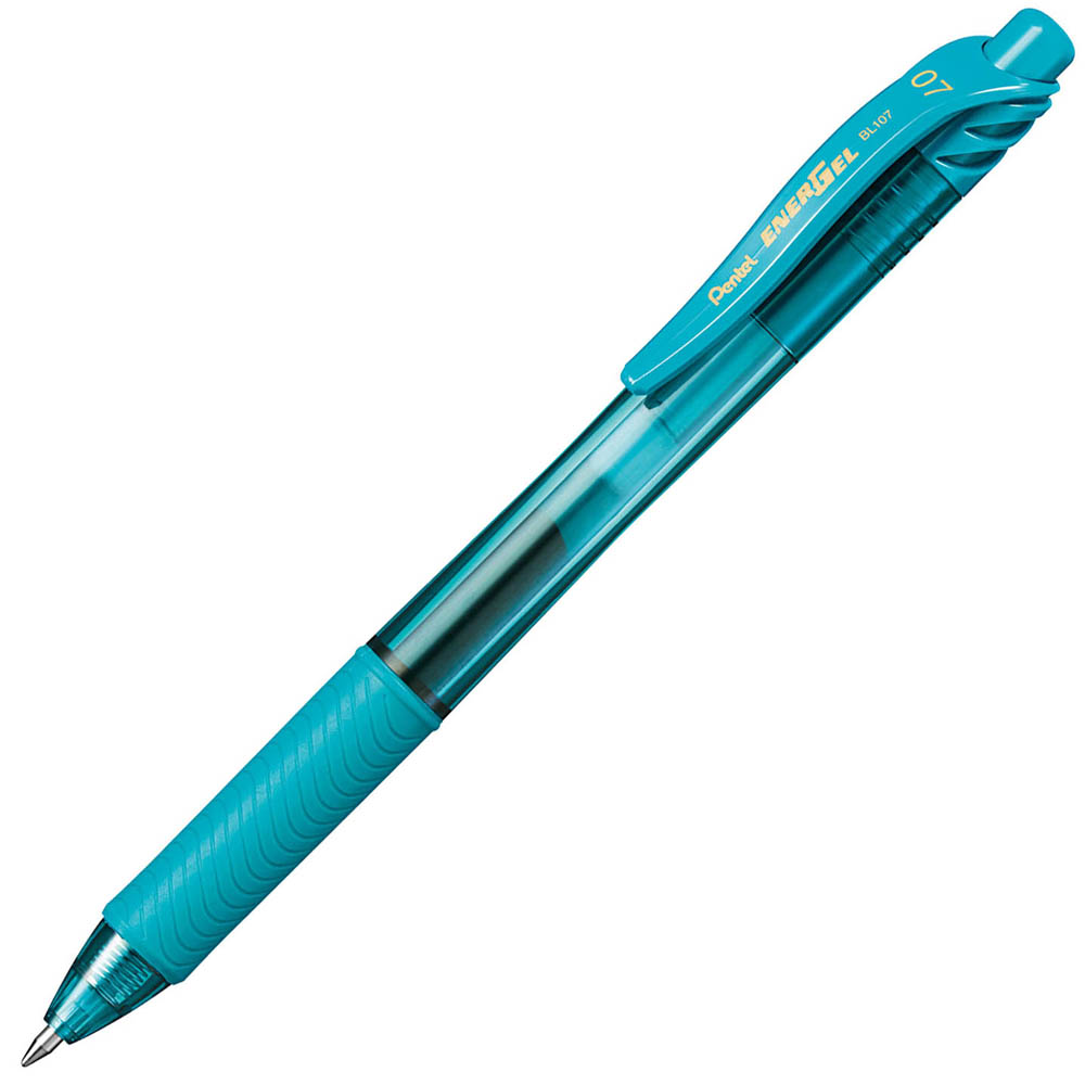 Image for PENTEL BL107 ENERGEL X RETRACTABLE GEL INK PEN 0.7MM TURQUOISE BOX 12 from Angletons Office National