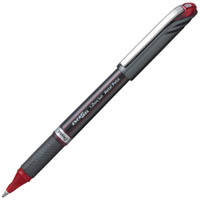 pentel bl30 energel gel ink pen 1.0mm black barrel red ink box 12