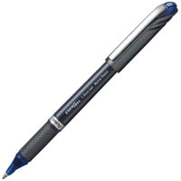 pentel bl30 energel gel ink pen 1.0mm black barrel blue ink box 12
