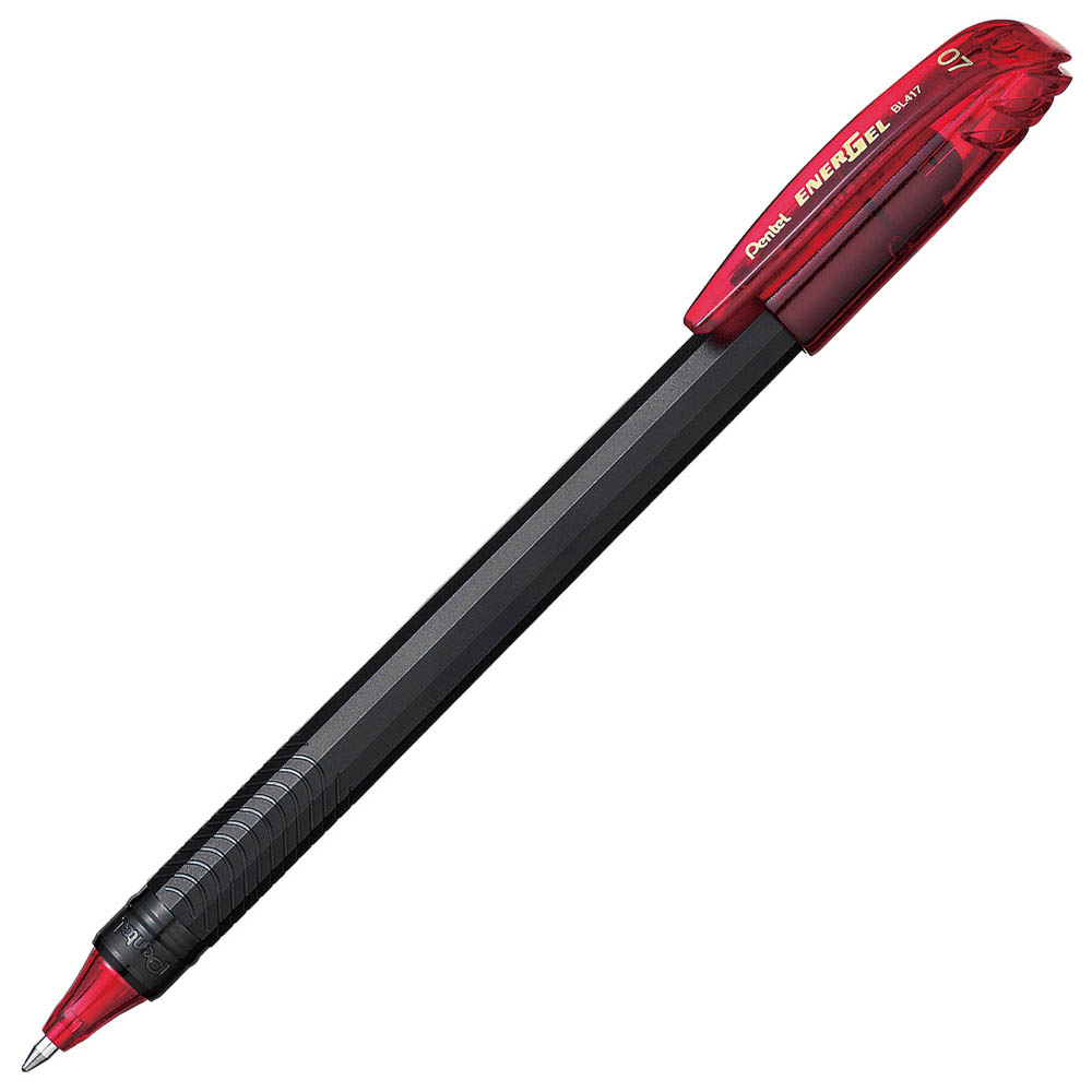 Image for PENTEL BL417 ENERGEL STICK GEL INK PEN 0.7MM RED BOX 12 from Office National Limestone Coast