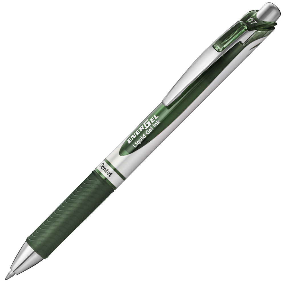 Image for PENTEL BL77 ENERGEL RETRACTABLE GEL INK PEN 0.7MM FOREST GREEN BOX 12 from Office National Limestone Coast
