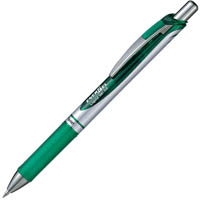 pentel bl77 energel retractable gel ink pen 0.7mm green box 12