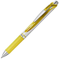 pentel bl77 energel retractable gel ink pen 0.7mm yellow box 12