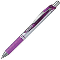 pentel bl77 energel retractable gel ink pen 0.7mm violet box 12