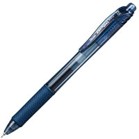 pentel bln105 energel-x retractable gel ink pen fine 0.5mm navy box 12