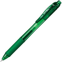 pentel bln105 energel-x retractable gel ink pen fine 0.5mm green box 12