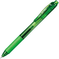 pentel bln105 energel-x retractable gel ink pen fine 0.5mm lime green box 12