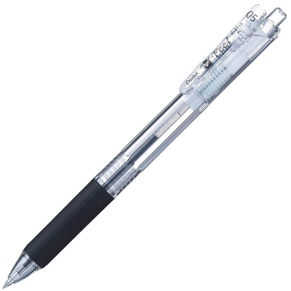 Image for PENTEL BXB115 VFEEL RETRACTABLE BALLPOINT PEN 0.5MM BLACK BOX 10 from Emerald Office Supplies Office National