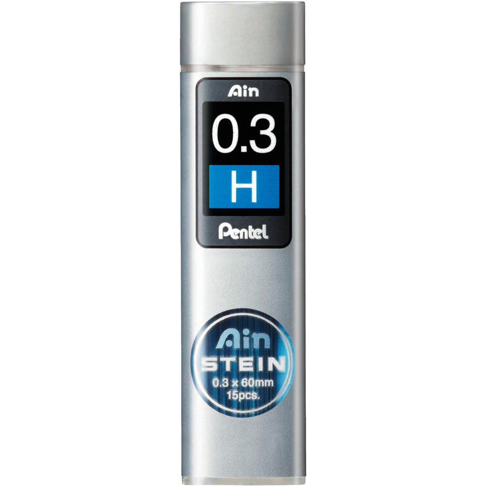 Image for PENTEL C273 AIN STEIN MECHANICAL PENCIL LEAD REFILL 0.3MM H GREY TUBE 15 from Coleman's Office National