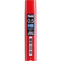 pentel c275 ain stein mechanical pencil lead refill 0.5mm hb red tube 12
