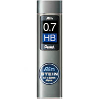 pentel c277 ain stein mechanical pencil lead refill 0.7mm hb grey tube 40