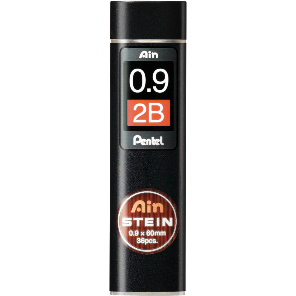 Image for PENTEL C279 AIN STEIN MECHANICAL PENCIL LEAD REFILL 0.9MM 2B BLACK TUBE 36 from Express Office National