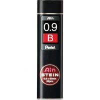 pentel c279 ain stein mechanical pencil lead refill 0.9mm b black tube 36
