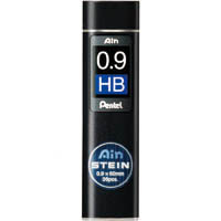 pentel c279 ain stein mechanical pencil lead refill 0.9mm hb black tube 36