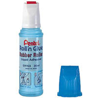 pentel roll-n-glue 30ml sky blue