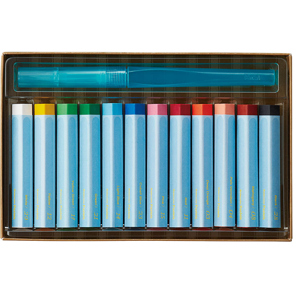 Image for PENTEL GHW1 ARTS WATERCOLOUR OIL PASTELS PACK 12 from Office National Sydney Stationery