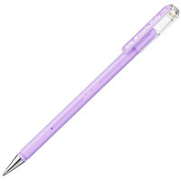 pentel k108 hybrid milky gel ink pen 0.8mm pastel violet box 12