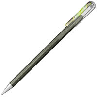 pentel k110 hybrid dual metallic gel ink pen 1.0mm silver / metallic copper and green box 12