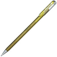 pentel k110 hybrid dual metallic gel ink pen 1.0mm gold box 12