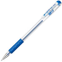 pentel k116 hybrid gel grip gel ink pen 0.6mm blue box 12