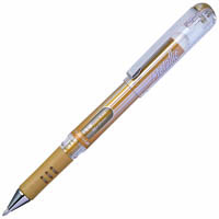 pentel k230 hybrid gel grip dx gel ink pen 1.0mm gold box 12