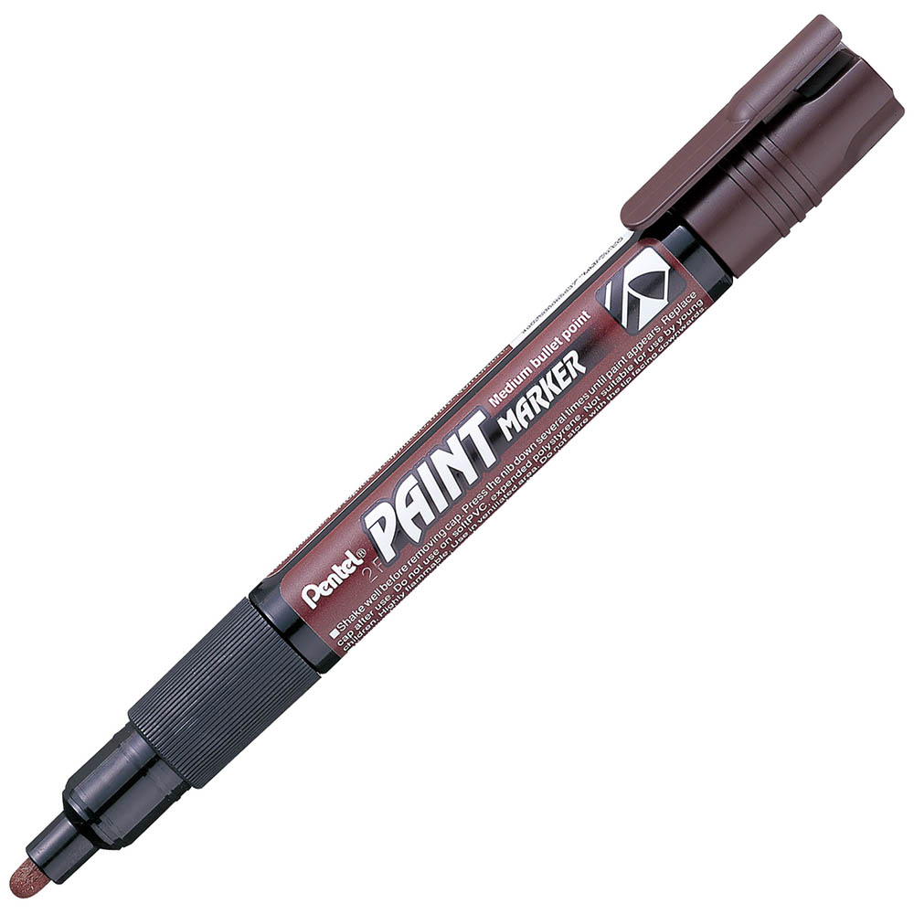 Image for PENTEL MMP20 PAINT MARKER BULLET MEDIUM 3.0MM BROWN from Office National Perth CBD