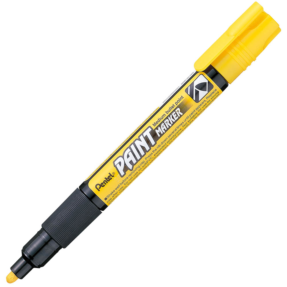 Image for PENTEL MMP20 PAINT MARKER BULLET MEDIUM 3.0MM YELLOW from Office National Perth CBD