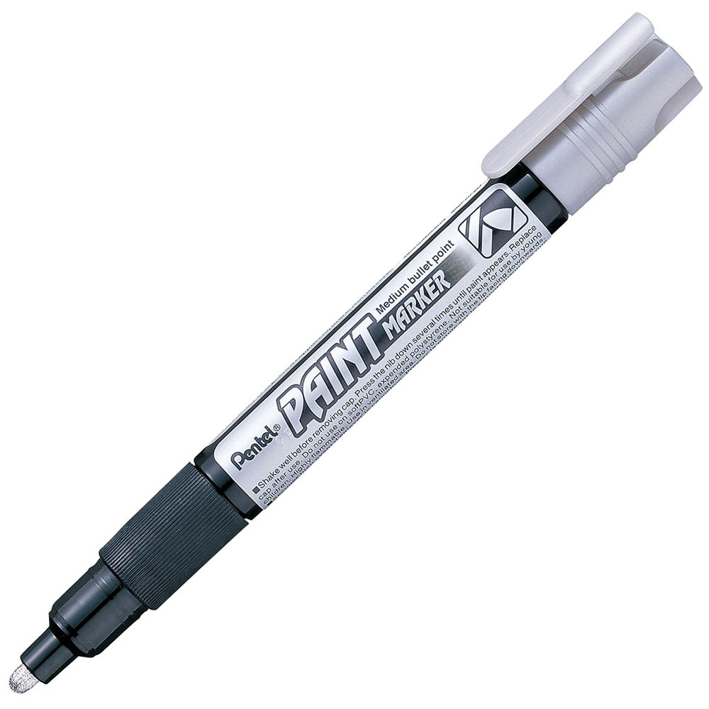 Image for PENTEL MMP20 PAINT MARKER BULLET MEDIUM 3.0MM SILVER from Office National Limestone Coast
