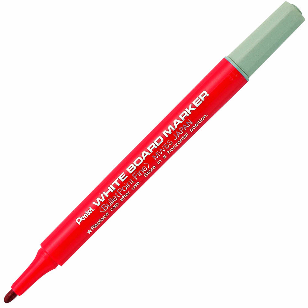 Image for PENTEL MW5S WHITEBOARD MARKER BULLET 1.3MM RED from Aztec Office National