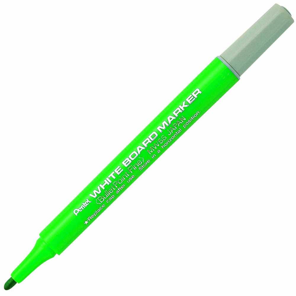 Image for PENTEL MW5S WHITEBOARD MARKER BULLET 1.3MM GREEN from Aztec Office National Melbourne